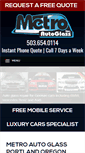 Mobile Screenshot of metroautoglass.net