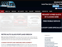 Tablet Screenshot of metroautoglass.net